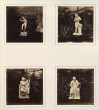 [Sculptures of a Dancing Faun, a Neapolitan Improvisatore, Homer, and Thucydides], ca. 1859.