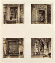 [Entryway to the Renaissance Court; Doorway from an Old Palace of the Dorias; The Ghiberti Gates; View in Medieval Court], ca. 1859.