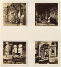 [The Rochester Doorway; Vestibule, Garden Side of English Medieval Court; Byzantine Court Exterior and Interior], ca. 1859.