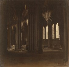 Salisbury Cathedral - The Nave, from the South Transept, 1858.