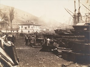 Landing Place, Ordnance Wharf, Balaklava, 1855.