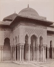 [Courtyard of the Lions, Alhambra, Granada], 1880s-90s.