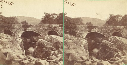 Pair of Early Stereograph Views of British Bridges, 1860s-80s. (Pont-y-pair near Bettwys-y-coed, North Wales).