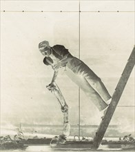 Man on a Ladder with Dissected Horse's Leg, 1880s.