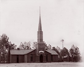 Poplar Grove Church, built by 50th New York Volunteers, 1865. Formerly attributed to Mathew B. Brady.