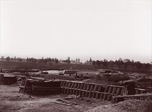 Interior of Fort Sedgwick, before Petersburg, 1861-65. Formerly attributed to Mathew B. Brady.