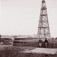 Signal Tower, Cobb's Hill, Appomattox River, 1864. Formerly attributed to Mathew B. Brady.