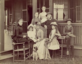 Elberon, New Jersey, Mrs. Watson B. Thompson, John Sloan Jr., Mrs. John Sloane, Mr. John Sloane, Evelyn Sloane, William Sloane, Mina Barber, Mary Butter, 1884.