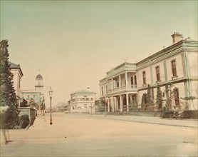 Yokohama, Town Hall, Telegraph Office, Post Office, 1870s.
