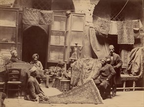 Bazaar, Rug Merchants, 1870s.