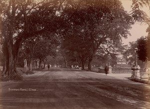 Stamford Road, Singapore, 1860s-70s.
