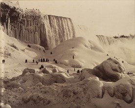 Ice Bridge and the American Falls, Niagara, New York, ca. 1883.