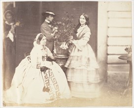 Mrs Stuart, J.C.S and Mrs d'Aguilar, Barrackpore, 1858.