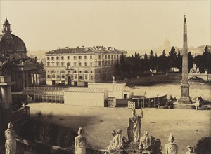 Piazza del Popolo, Rome, 1860s.
