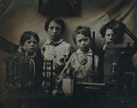 Boys Behind a Science Experiment, late 1850s.