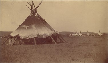 Teepee in Native American Camp, 1880s-90s.