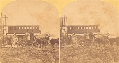 Group of 9 Stereograph Views of Carriages, Stagecoaches, and Wagons, 1860s-80s.