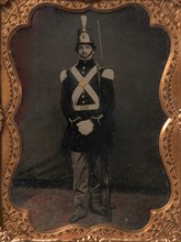Union Militia Soldier with Rifled Musket, 1860s.