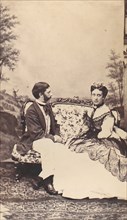 Couple on a Settee, 1860s.