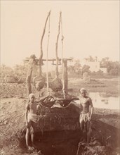 Two Boys Beside a Well, 1880s.