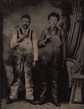 Two Plumbers in Overalls, 1880s.