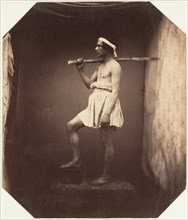 [Male Nude in Studio], late 1850s.