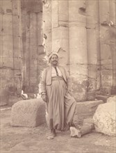 Dragoman in Temple, 1880s.