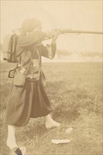 [Soldier Aiming Rifle], 1880s-90s.