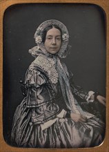 Seated Middle-aged Woman Dressed in Finery, 1854-60.
