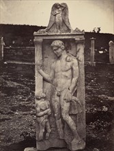 Stele from the Kerameikos Cemetery, Athens, early 1880s.