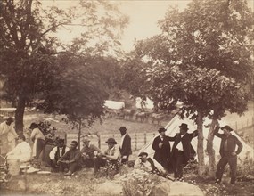 Camp of Captain Hoff, Rear View, Gettysburg, Pennsylvania, July 1865.