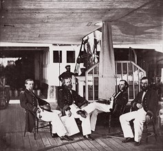Officers of U.S.S. Hunchback, 1861-65. Formerly attributed to Mathew B. Brady.