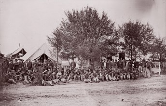 [Regiments - unidentified]. Brady album, p. 157, 1861-65. Formerly attributed to Mathew B. Brady.