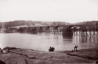 Bridge Across Tennessee River at Chattanooga, ca. 1864. Formerly attributed to George N. Barnard.
