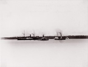 U.S. Gunboat "Saginaw" and Monitor "Onondaga", 1861-65. Formerly attributed to Mathew B. Brady.