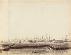 [Shipping in the Hooghly near Fort, Calcutta], 1850s.