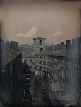 View Down Brattle Street from the Southworth & Hawes Studio at 5 1/2 Tremont Row, Boston, 1855.