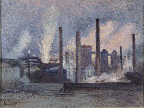 Aciérie à Charleroi (Steelworks in Charleroi), 1897. Creator: Luce, Maximilien (1858-1941).