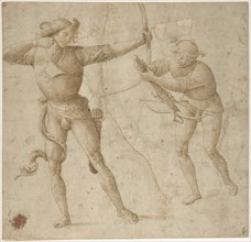 An Archer and an Arbalist, c. 1500. Creator: Perugino (ca. 1450-1523).