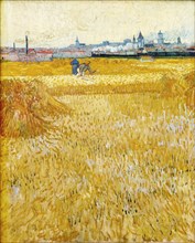 Arles: View from the Wheat Fields (The Harvesters), 1888. Creator: Gogh, Vincent, van (1853-1890).