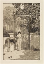 At the Gate (from the series A Love), Opus X, 1887. Creator: Klinger, Max (1857-1920).