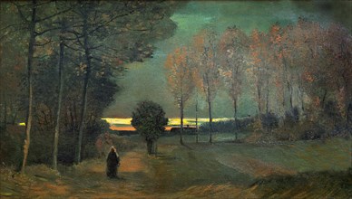 Autumn landscape in the evening, 1884. Creator: Gogh, Vincent, van (1853-1890).