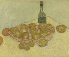 Basket of lemon and bottle, 1888. Creator: Gogh, Vincent, van (1853-1890).