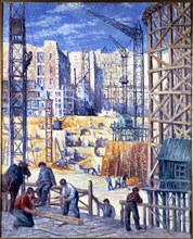 Building Site in Paris, quai de Passy, 1907. Creator: Luce, Maximilien (1858-1941).
