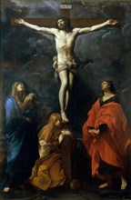 Christ on the cross with Mary, John and Mary Magdalene, c. 1617. Creator: Reni, Guido (1575-1642).