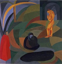 Composition with three figures, 1911-1941. Creator: Freundlich, Otto (1878-1943).