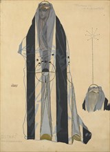 Costume design for the ballet Istar by Bohuslav Martinu, c. 1922. Creator: Bakst, Léon (1866-1924).