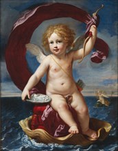 Cupid triumphant at sea (Amorino Medici), 1661. Creator: Sirani, Elisabetta (1638-1665).