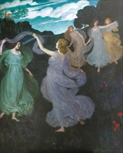 Dance of the Elves, 1888-1889. Creator: Auchentaller, Josef Maria (1865-1949).