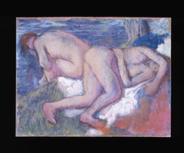 Deux femmes au bain (Two Women Bathing), c. 1895. Creator: Degas, Edgar (1834-1917).